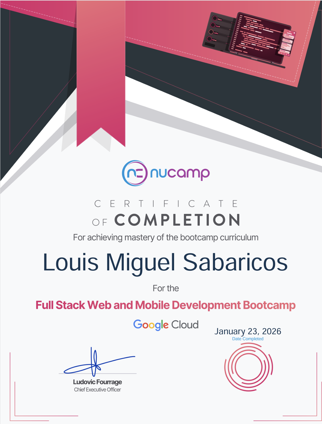 Nucamp Front End Web and Mobile Development Certificate