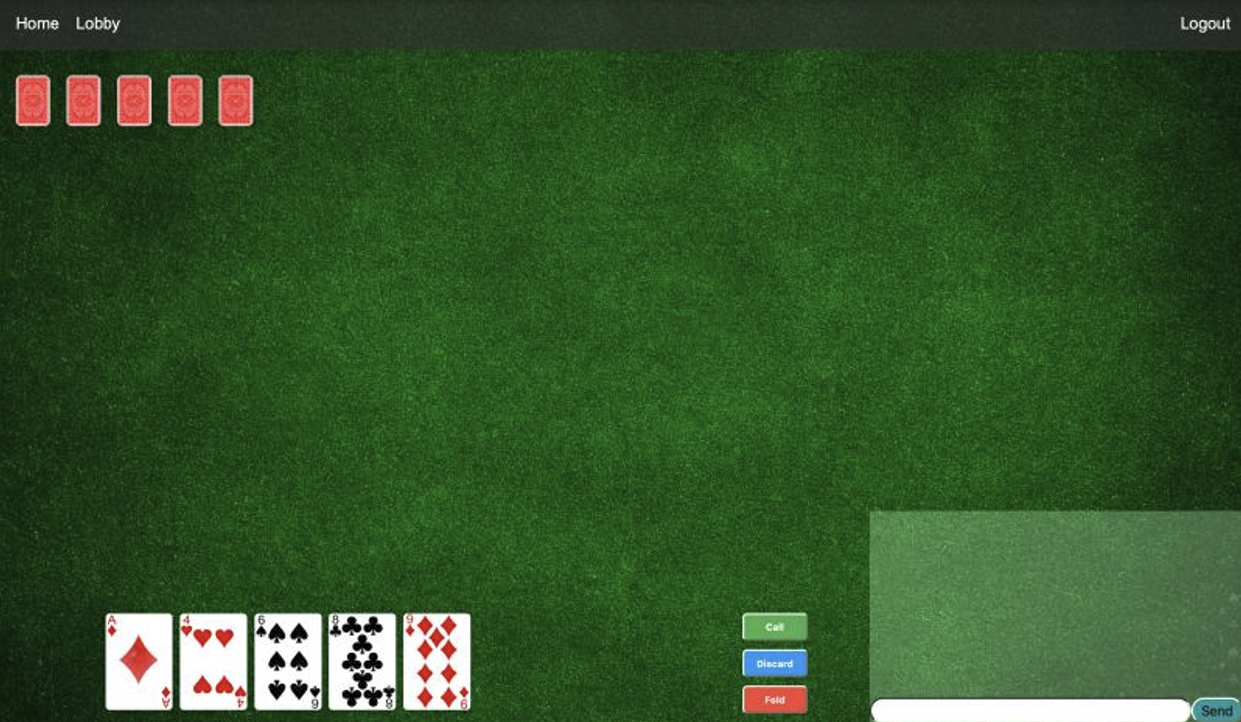 Poker Game Screenshot
